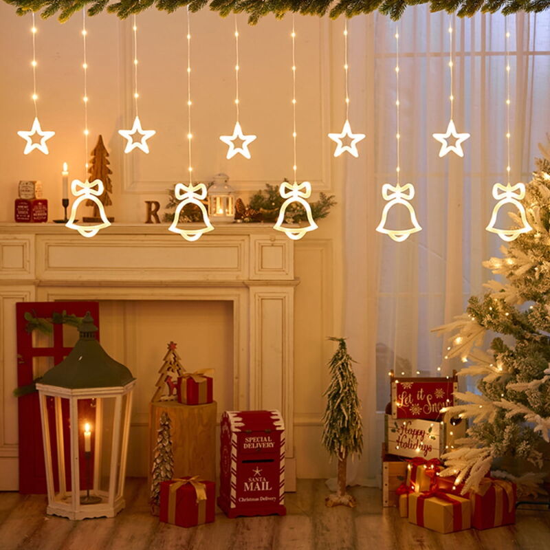 Guirlande lumineuse de Noël avec minuterie et télécommande, alimentée par usb, idéale pour Noël, le Nouvel An, décoration d'intérieur ou d'extérieur.