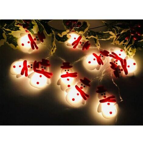 Guirlande lumineuse boule de vœux de noël, 3m, 10 lumières, 8 modes,  rideaux lumineux du père noël pour ornements de fenêtre de maison