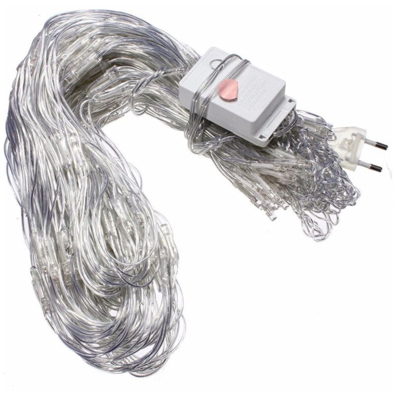 Guirlande lumineuse de Noël d'extérieur, 300 led, 8 modes, enfichable, 3 x 2 m, étanche, multicolore, pour buissons, sapin de Noël, jardin, mariage,