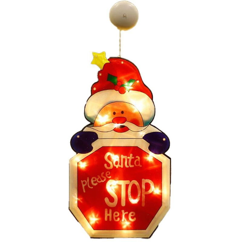 Guirlande lumineuse décorative de Noël pour fenêtre, grande taille, à suspendre