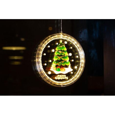 Guirlande lumineuse décorative LED de Noël pour fenêtre et décoration intérieure - Lampes de Noël suspendues - Sapin de Noël