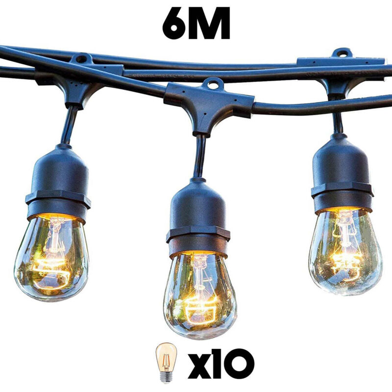 Guirlande lumineuse mafy light Noir Caoutchouc 6 mètres