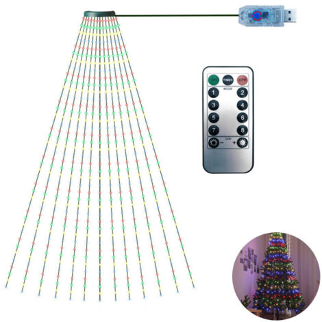 Guirlande lumineuse décorative pour arbre de noël, aménagement de jardin, cascade, fête, Camping, atmosphère, eau LED
