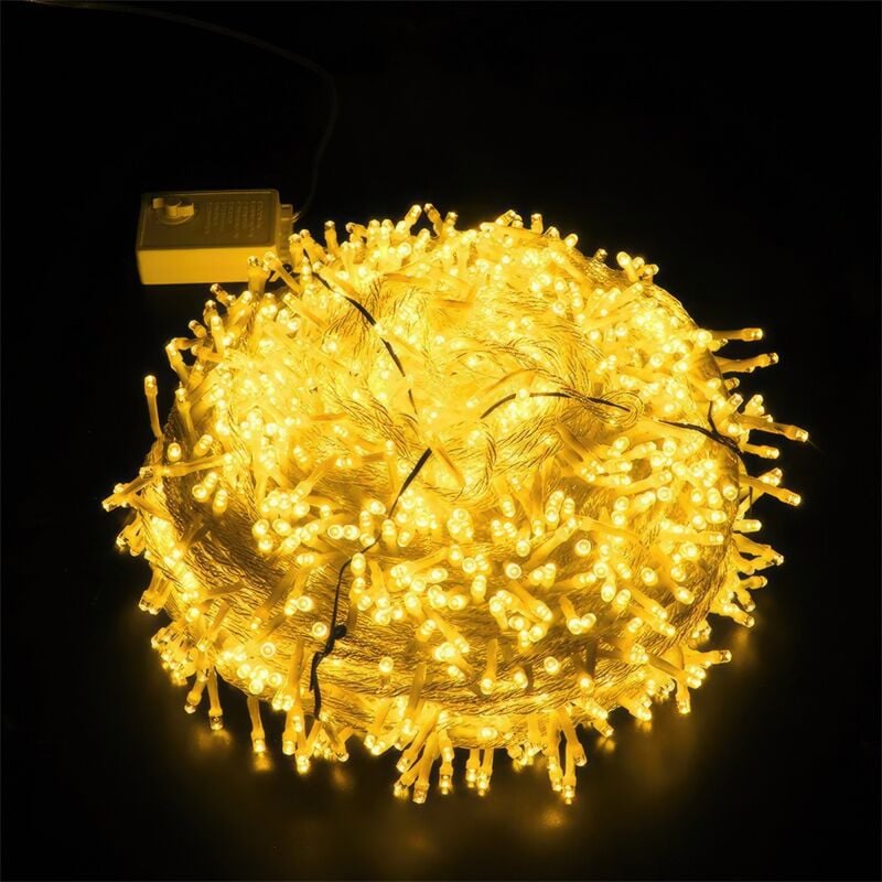 Guirlande Lumineuse d'extérieur, 80 m 800 led, lumières de Noël extérieures 8 modes, avec minuterie télécommandée, étanche IP44, convient pour Noël,