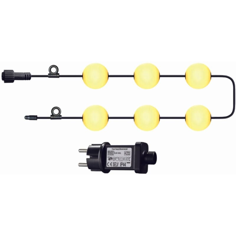 Guirlande lumineuse d'extérieur bolly light Blanc Plastique 5,5M