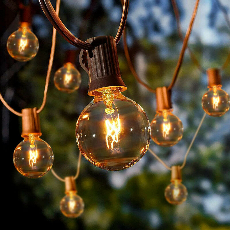Guirlande lumineuse en tungstène 7,6 m 25 lumières de mariage festif pour décorer les jardins, les balcons, les toits, les avant-toits, les mariages,