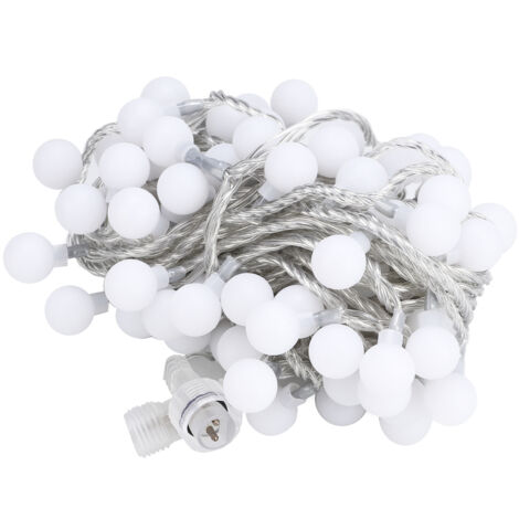 Guirlande lumineuse étanche de 10 m (100 LED blanches) 24 V CC, blanc chaud, idéale pour Noël