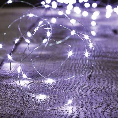 Guirlande Lumineuse Extérieur 30 m 300 MicroLED Blanc froid  8 jeux de lumière - Feeric Christmas