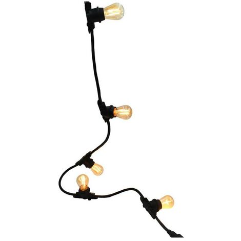 Guirlande lumineuse extérieur connectable 10 ampoules à filament vintage LED blanc chaud LINK ME LIGHT 5 m