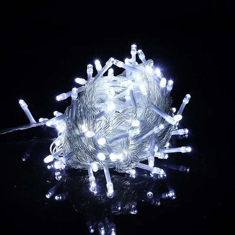 Guirlande Lumineuse Extérieur, Guirlande Noël Etanche IP65, 8 Modes d'éclairage (10M 100 LED) Décoration Intérieure et Extérieure pour Noël Sapin