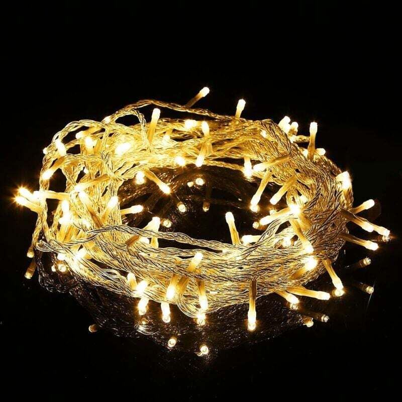 Guirlande Lumineuse Extérieur, Guirlande Noël Etanche IP65, 8 Modes d'éclairage (10M 100 LED) Décoration Intérieure et Extérieure pour Noël Sapin