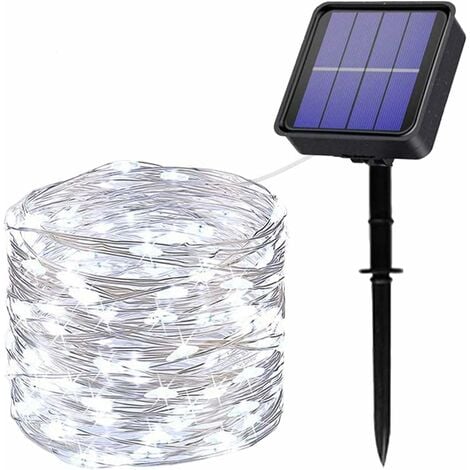 JUSCH Guirlande Lumineuse Exterieur Solaire,22M 200 LED Guirlande Solaire 8 Modes Fil de Cuivre Étanche Décoration Guirlande Lumineuse pour Jardin, Mariage, Fête, Terrasse, Chambre, Balcon