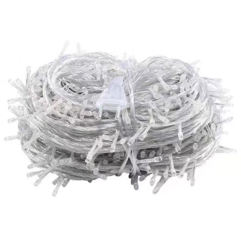 Guirlande lumineuse extérieure 100 LED blanc froid 10m lumières & noël
