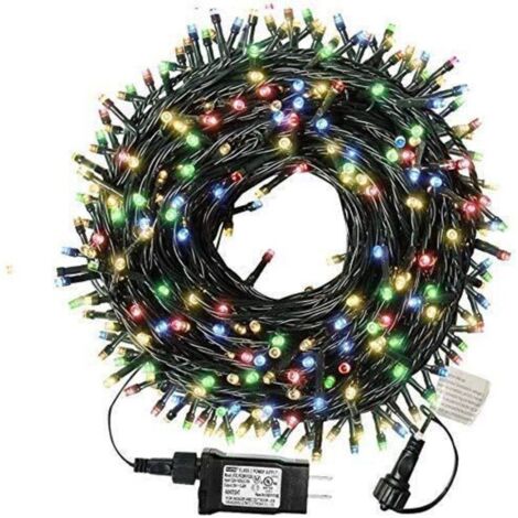 Guirlande Lumineuse Extérieure Alimentée Sur Secteur Brillante 30m 300leds 8 Modes Lumières Décoratives De Jardin Pour Arbre De Noël, Patio, Jardin, Maison, Mariage, Fête En Plein Air, Intérieur Color
