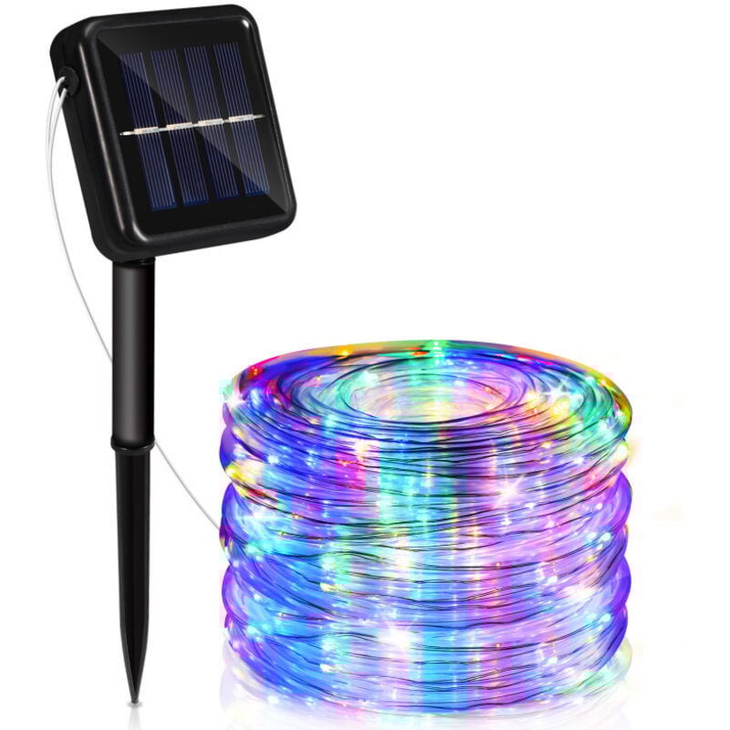 Vingo - Guirlande Lumineuse Exterieure Solaire etanche,avec 8 Modes, pour la Decoration Exterieur, Jardin, Arbres,32m 300 LED(Multicolore)