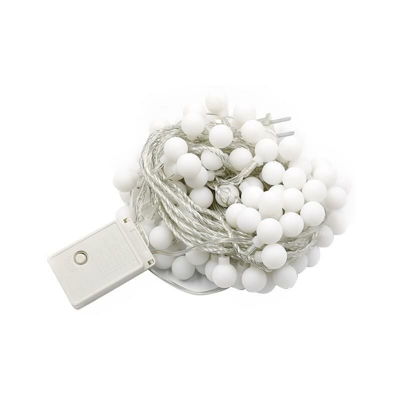 Guirlande Lumineuse Extérieur/intérieur,5M 50 led étanche IP44, Batterie à Piles, 8 Modes avec Télécommande Minuterie, pour Jardin, Mariage, Fête,