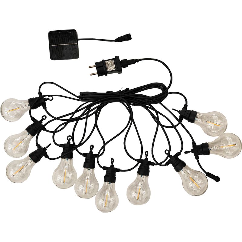 Guirlande lumineuse extérieur connectable party clear hybrid Noir Plastique 7,5m