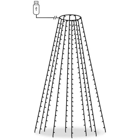 Guirlande lumineuse filet d'arbre de Noël，Décoration de Noël 250 LED 250 cm CFW81804