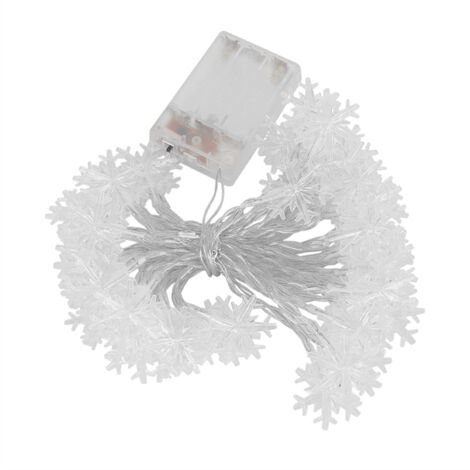Guirlande Lumineuse Flocon de Neige 50 LEDs Décoration Murale Fête Noël