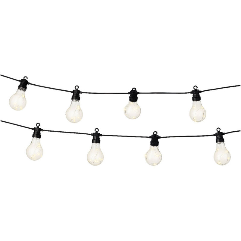 Guirlande ampoules vintage exterieur 14,5m 20 leds ip44 lumiere chaude lumineo