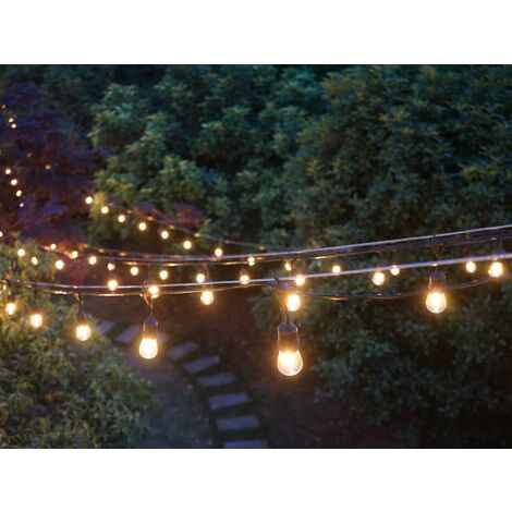 Guirlande lumineuse guinguette emboîtable - 10 ampoules ambrées - 10 mètres  - BASALTE