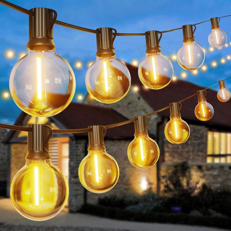 Guirlande Lumineuse Guinguette Exterieur 30M - G40 110FT 50+4 LED Ampoules de Guirlandes Jardin Lumiere Exterieure Connectable IP54 Imperméable