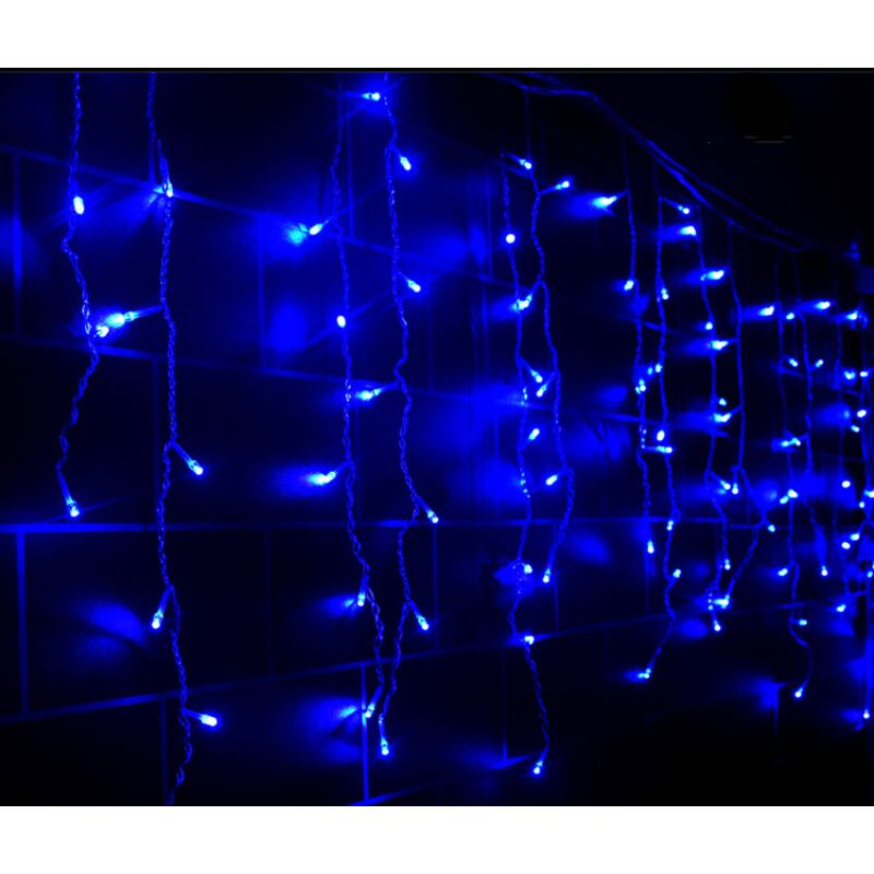 216 LED lampes guirlande de stalactites de Noël, 5 mètres, 8 modes, rideau de lumières féeriques pouvant être connectées, décoration de Noël pour