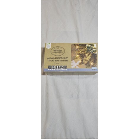 BLACHÈRE ILLUMINATION Guirlande lumineuse int/ext flicker 128 led clignotante blanc chaud cable vert 8m