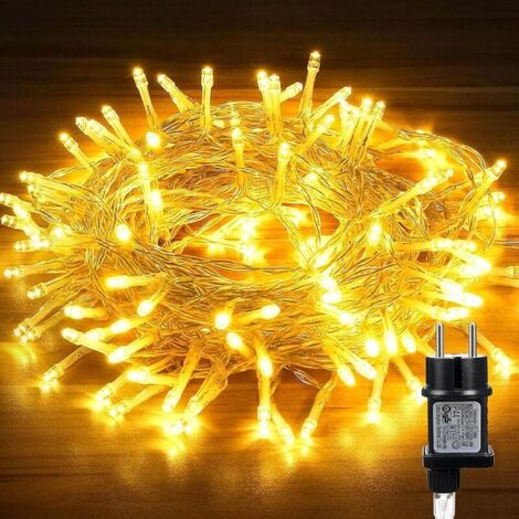 Guirlande Lumineuse Intérieur Extérieur, 10M 80 LED Guirlande Lumineuse Étanche IP54 Guirlande LED pour Noël Mariage Fête Anniversaire Jardin Terrasse (Blanc Chaud)