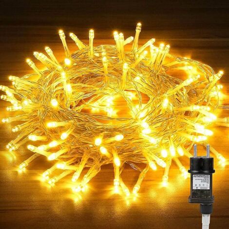 Guirlande Lumineuse Intérieur Extérieur, 33M 300 LED Guirlande Lumineuse Étanche IP54 Guirlande LED pour Noël Mariage Fête Anniversaire Jardin Terrasse (Blanc Chaud)