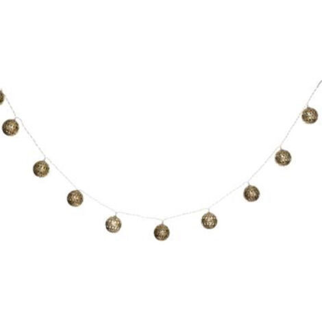 Guirlande Lumineuse Led "10 Boules" 165cm Or