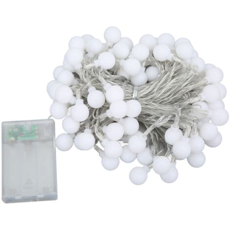 Guirlande Lumineuse LED 10m Étanche 2800K Blanc Chaud, 2 Fonctions pour Décoration Intérieure et Extérieure Jardin Terrasse