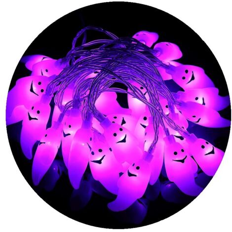 Guirlande lumineuse LED 30 diodes fantômes d'Halloween