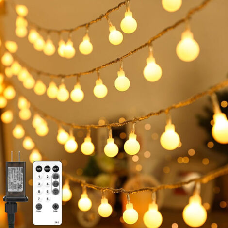 Guirlande lumineuse LED de 10 m (100 LED), décoration pour chambre, balcon, intérieur/extérieur.