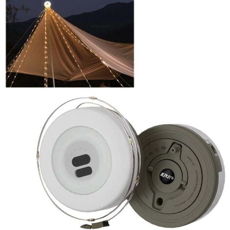 Guirlande lumineuse LED de 10 mètres pour le camping, portable et extérieure, avec batterie 1800 mAh pour tente - Vert