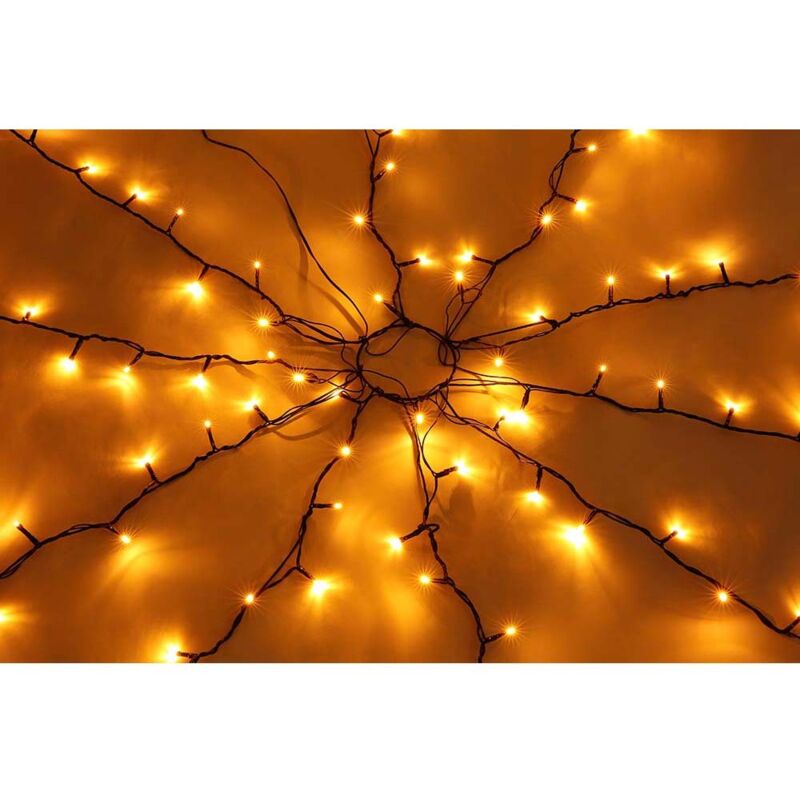 Guirlande lumineuse led décoration de jardin chaîne de Noël intérieur et extérieur h 200 cm 1800K