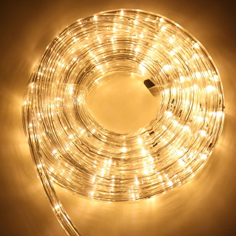 Guirlande lumineuse led d'extérieur de 30 m, tube flexible et connectable avec 8 modes, étanche, pour jardin, terrasse, chambre, fête, décoration de