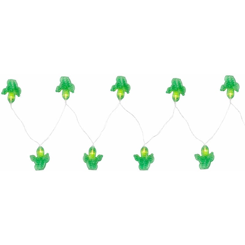 Guirlande lumineuse cactus guirlande lumineuse verte salon lampe décorative cactus, 10x led 0,06 watts, l 185 cm