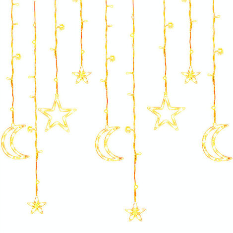 Guirlande lumineuse LED étoiles scintillantes pour Noël extérieur, option solaire ou piles avec effet ciel étoilé décoratif