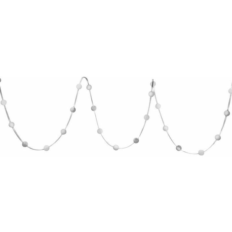 Chaîne lumineuse boules blanc Chaîne lumineuse décoration de balcon Chaîne lumineuse led jardin, boules 4 cm, 30x led blanc chaud, l 820 cm