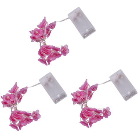 Guirlande Lumineuse LED Fleur de Cerisier sur Piles - Décoration Fête, Mariage, Chambre - Rose