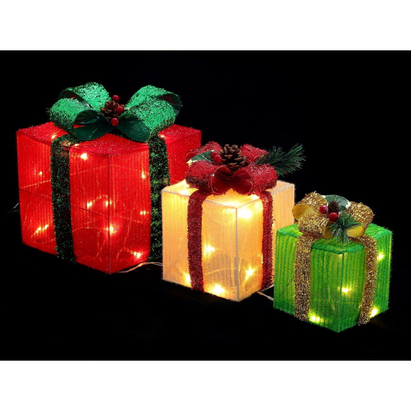 Guirlande lumineuse led imperméable pour sapin de Noël, coffret cadeau, lampe d'ambiance, tissu rouge