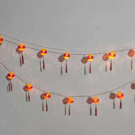 Guirlande Lumineuse 83 Lanternes Chinoises Rouges – Décoration Jardin/fête – Occasion Testée