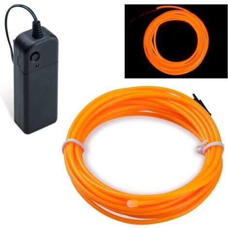 Guirlande Lumineuse LED, Neon Flexible Lumineux Décoration à piles pour Fête/Noël/Anniversaire/Soirée/Mariage, 3 Modes Éclairage , Imperméable Pour Intérieur (Jaune, 5M)