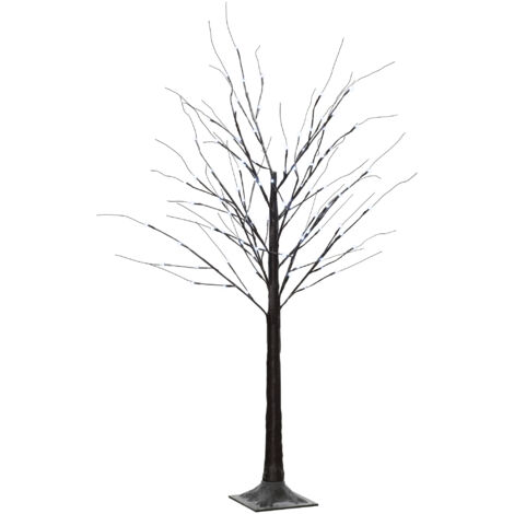 Guirlande lumineuse LED pour sapin - Blanc chaud - Décoration lumineuse - 96 LED - Usage intérieur - 150 cm - Marron - Décoration de Noël pour la maison