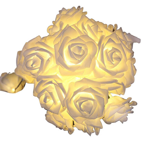 Guirlande Lumineuse LED Rose, 20 Lumières 3m pour Décoration Mariage Fête Maison Jardin