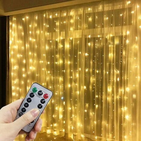 Guirlande lumineuse LED USB de Noël, rideau lumineux décoratif pour mariage et fêtes de fin d'année 2024 (FMY)