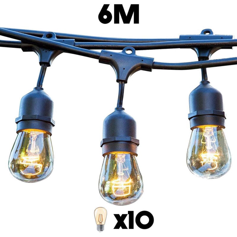 Guirlande lumineuse mafy light connectable Noir caoutchouc 6M