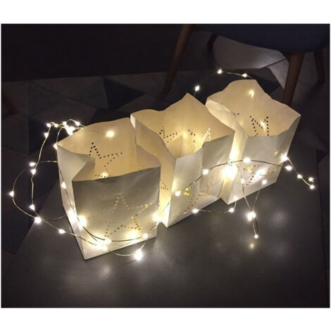 Guirlande Lumineuse Micro-led 4 M Blanc Chaud Deco Animee - Argent