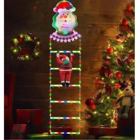 Guirlande lumineuse - MOMOTOU - Père Noël grimpeur - LED étanche - Décoration extérieure - Rouge